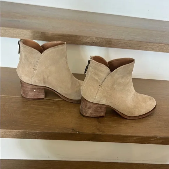 Beek Tan Suede Ankle Boots - Picture 3 of 4